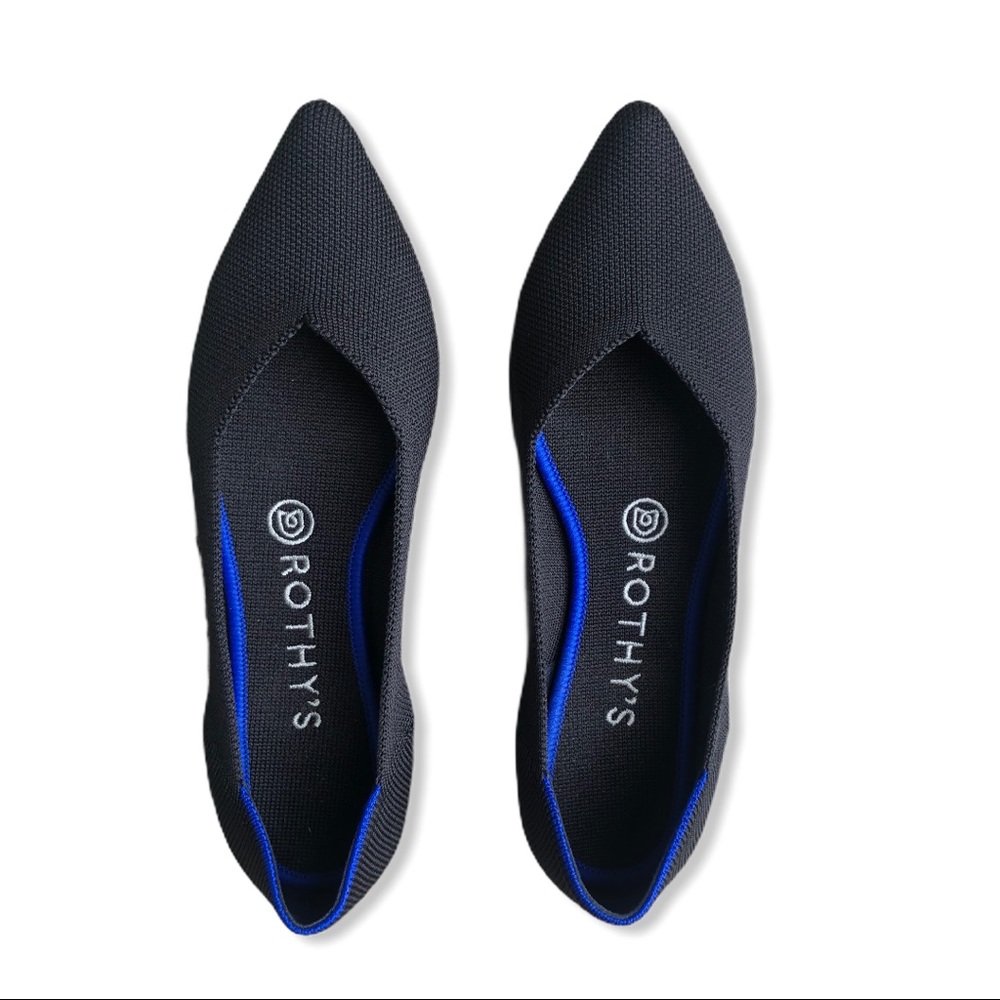 Rothy's | The Point Black Solid Pointed Toe Flats